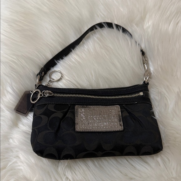 Coach Black and Silver Wristlet - Picture 3 of 9